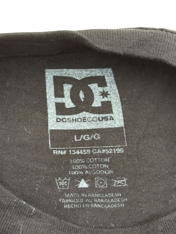 DC SHOES ΜΑΚΡΥΜΑΝΙΚΗ ΜΠΛΟΥΖΑ BIG LOGO STREETWEAR ΜΑΥΡΟ UNISEX L