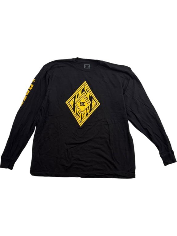 DC SHOES ΜΑΚΡΥΜΑΝΙΚΗ ΜΠΛΟΥΖΑ BIG LOGO STREETWEAR ΜΑΥΡΟ UNISEX L