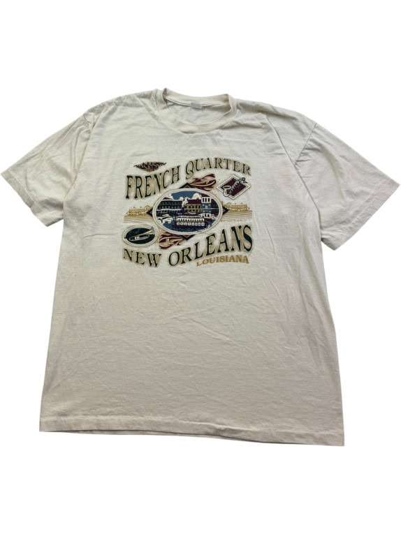DELTA GRAPHIC TEE VINTAGE CREAM UNISEX PRE OWNED XL