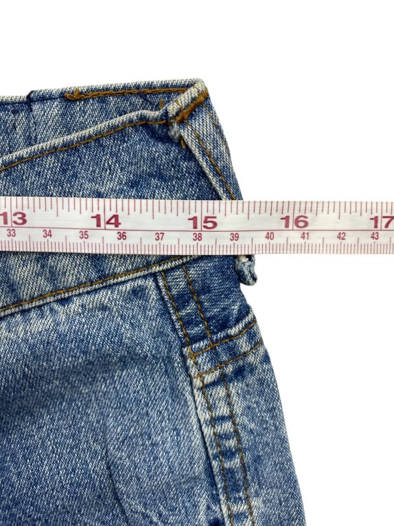Jeans in denim pantaloni vintage classici senza logo blu da donna S