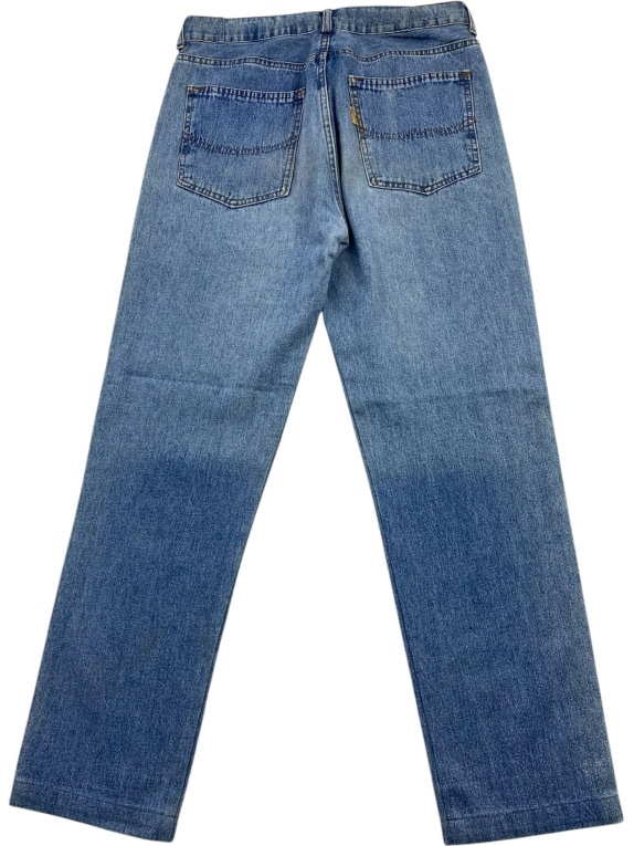Jeans in denim pantaloni vintage classici senza logo blu da donna S