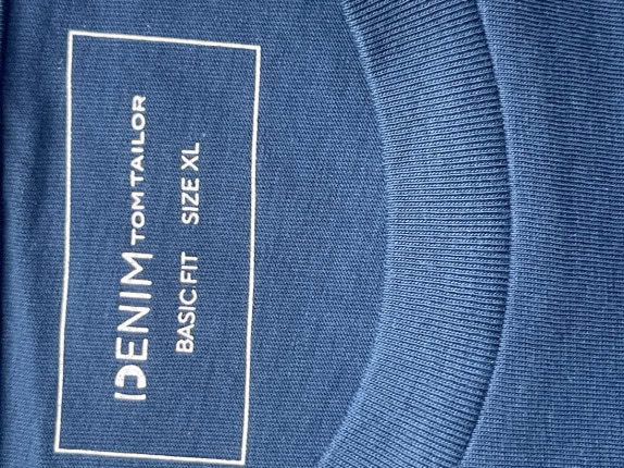 DENIM TOM TAILOR ΜΠΛΟΥΖΑ SPELL OUT NAVY ΑΝΤΡΙΚΟ PRE OWNED XL