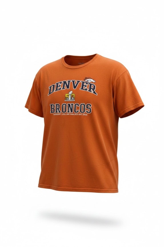 DENVER BRONCOS GRAPHIC TEE ORANGE MEN PRE OWNED XXL