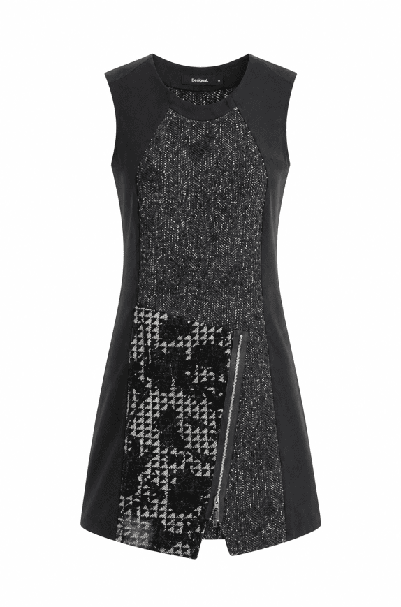DESIGUAL ΦΟΡΕΜΑ ΜΙΝΙ ΜΟΝΟΧΡΩΜΟ ΜΑΥΡΟ ΓΥΝΑΙΚΕΙΟ PRE OWNED S