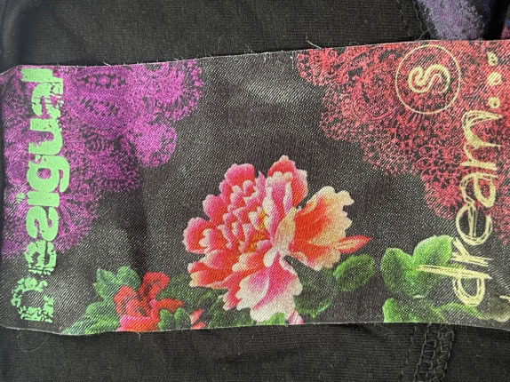 DESIGUAL ΜΑΚΡΥΜΑΝΙΚΗ ΜΠΛΟΥΖΑ GRAPHIC ΜΑΥΡΗ ΓΥΝΑΙΚΕΙΟ PRE OWNED S
