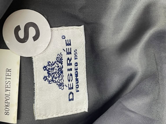 80s DESIREE ΣΑΚΑΚΙ BLAZER ΜΙΝΙΜΑΛ ΓΚΡΙ ΑΝΤΡΙΚΟ PRE OWNED S