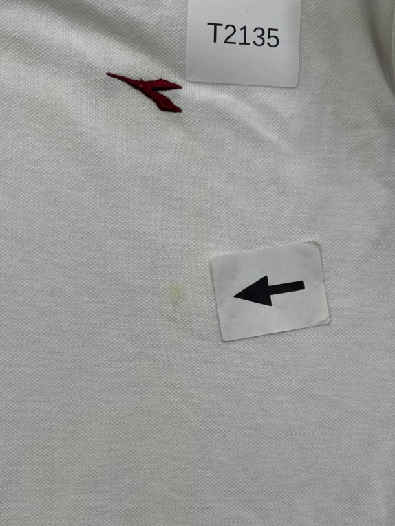 DIADORA Polo T-Shirt White Logo UNISEX XL