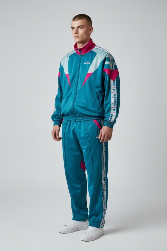 DIADORA ΣΕΤ ΦΟΡΜΑΣ VINTAGE ΜΕ ΚΕΝΤΗΤΟ ΛΟΓΟΤΥΠΟ ΤΥΡΚΟΥΑΖ / MAGENTA UNISEX L