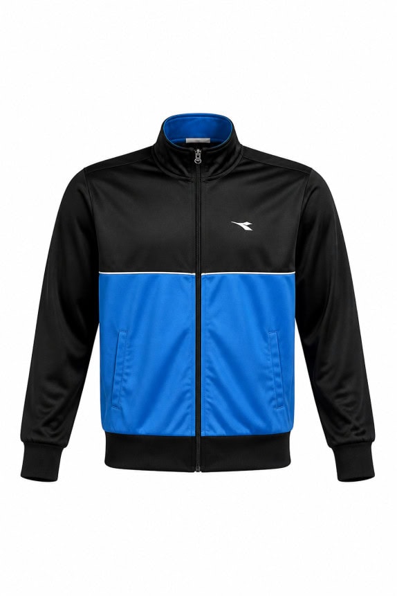 DIADORA TRACK JACKET SPORTSWEAR ΜΑΥΡΟ ΜΠΛΕ ΑΝΤΡΙΚΟ PRE OWNED M
