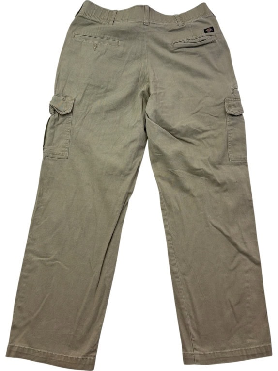 DICKIES CARGO PANTS WORKWEAR OLIVE MENS PRE OWNED L