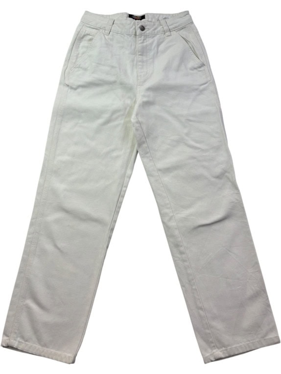 DICKIES CARPENTER PANTS WORKWEAR OFF WHITE MEN PRE OWNED S