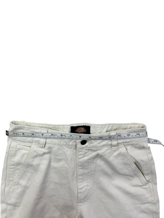 DICKIES CARPENTER PANTS WORKWEAR OFF WHITE MEN PRE OWNED S