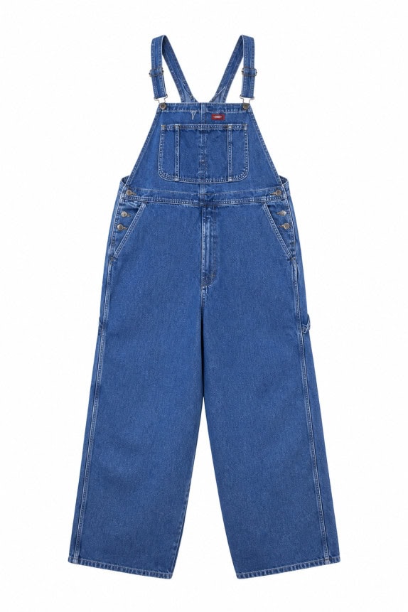DICKIES DENIM OVERALLS WORKWEAR BLUE UNISEX PRE OWNED XXL
