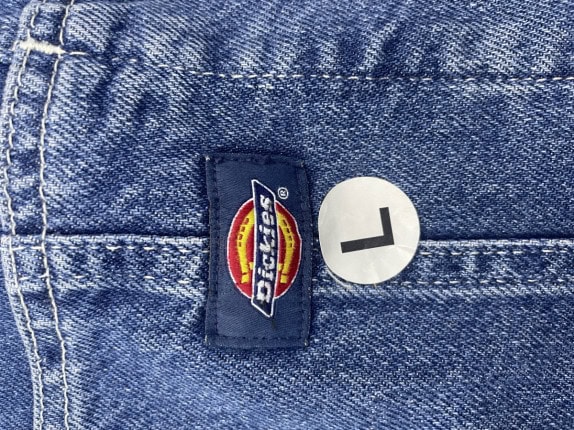 DICKIES DUNGAREES DENIM BLUE UNISEX PRE OWNED L