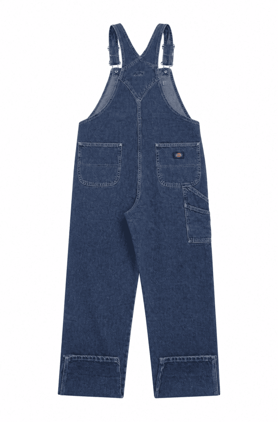 DICKIES DUNGAREES DENIM BLUE UNISEX PRE OWNED L