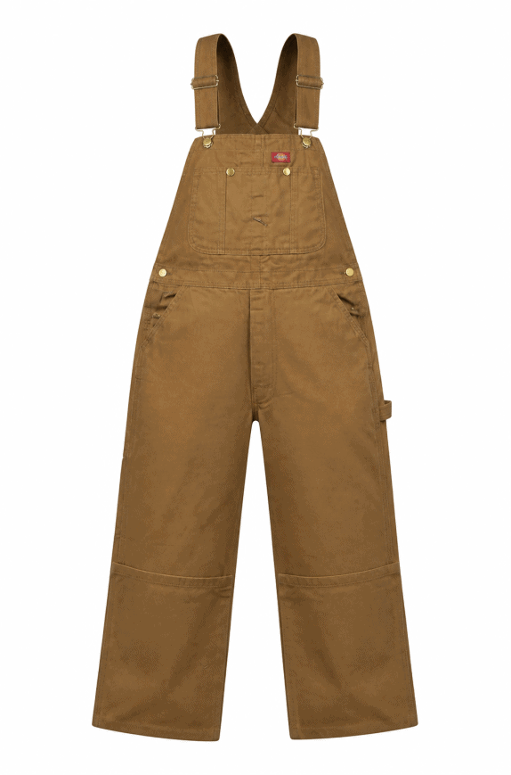 DICKIES DUNGAREES WORKWEAR MARRONE UOMO PRE OWNED L