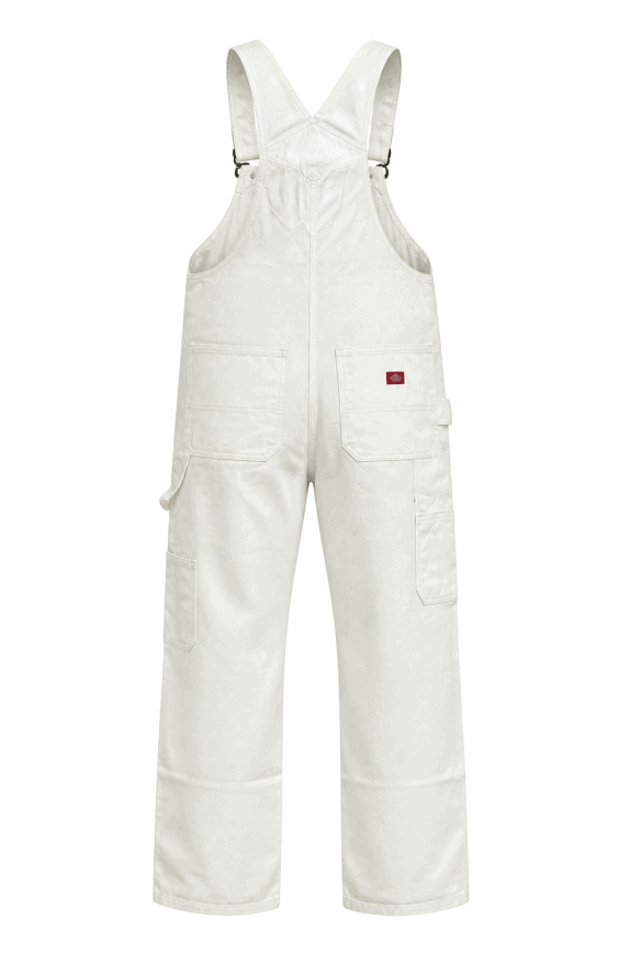 DICKIES SALOPETTE WORKWEAR OFF WHITE UNISEX PRE OWNED L