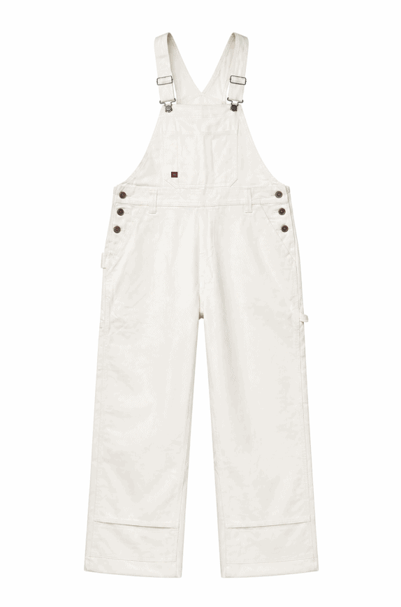 DICKIES SALOPETTE WORKWEAR OFF WHITE UNISEX PRE OWNED L