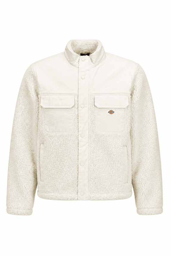 DICKIES GIACCA FLEECE MINIMAL CREAM WOMAN PRE OWNED M