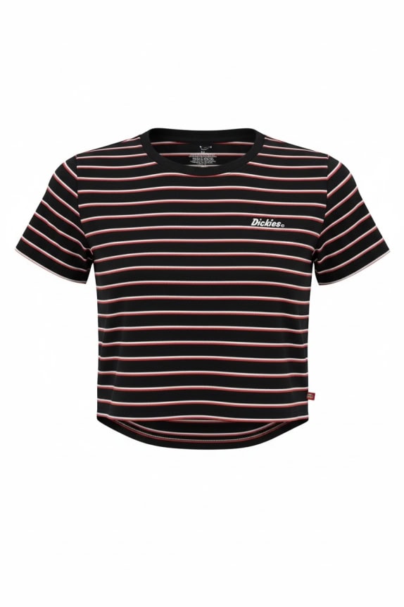 Dickies Γυναικείο Ριγέ T-Shirt Μαύρο Size XS