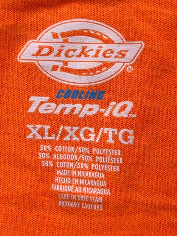 DICKIES ΜΑΚΡΥΜΑΝΙΚΗ ΜΠΛΟΥΖΑ WORKWEAR ΠΟΡΤΟΚΑΛΙ ΑΝΤΡΙΚΟ PRE OWNED XL