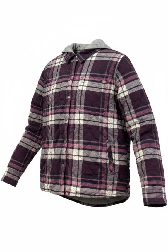 DICKIES ΜΠΟΥΦΑΝ ΠΟΥΚΑΜΙΣΟ ΜΕ ΚΟΥΚΟΥΛΑ WORKWEAR ΜΩΒ ΚΑΡΟ ΓΥΝΑΙΚΕΙΟ PRE OWNED XL