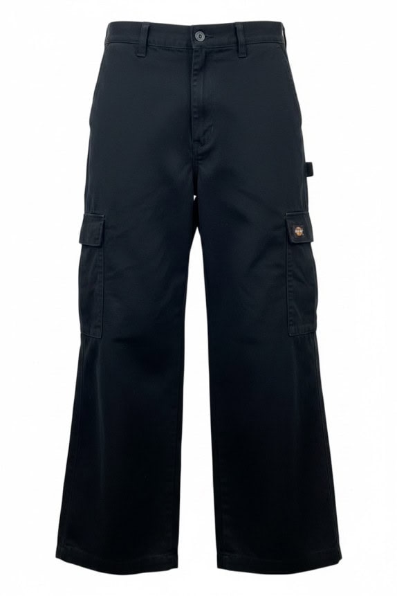 DICKIES CARGO PANTS MINIMAL BLACK MENS PRE OWNED S