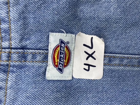 DICKIES ΠΑΝΤΕΛΟΝΙ DUNGAREES DENIM ΜΠΛΕ UNISEX PRE OWNED 4XL