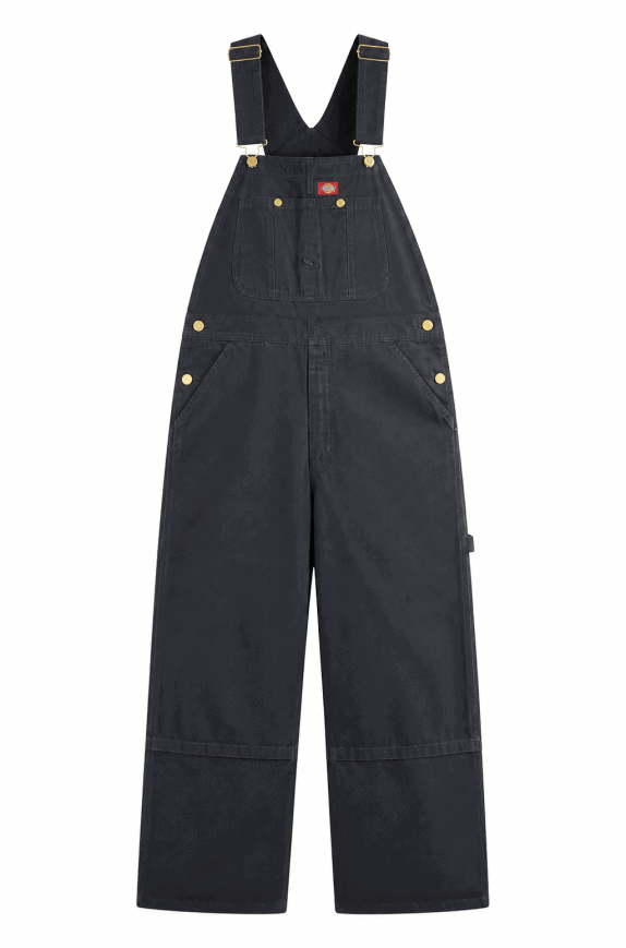 DICKIES SALOPETTE WORKWEAR NERO UNISEX PRE OWNED L