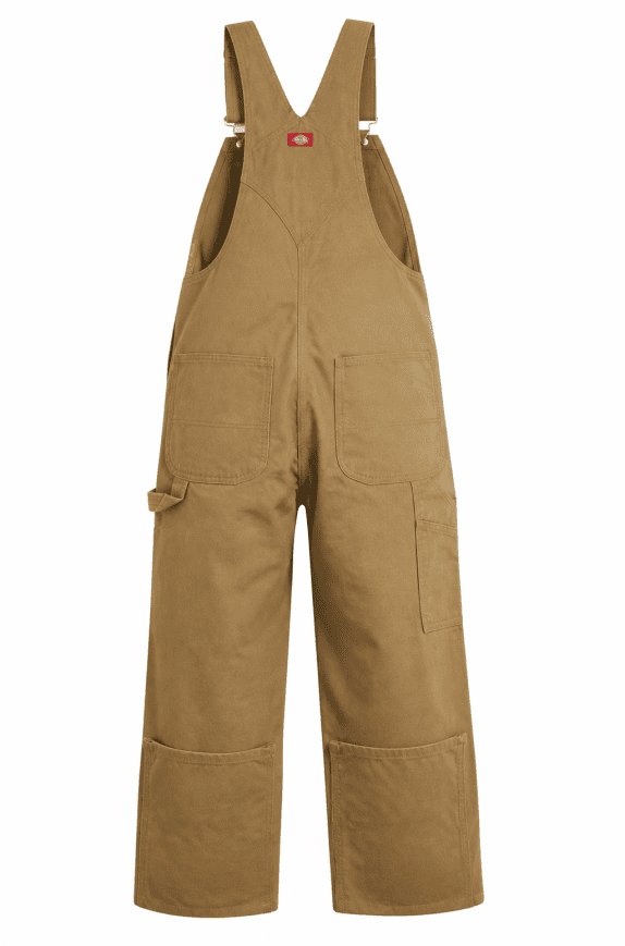 DICKIES WORKWEAR BIB OVERALLS BEIGE UNISEX PRE OWNED L