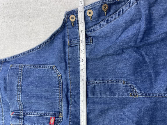 DICKIES PINAFORE DENIM OVERALLS BLUE WOMEN PRE OWNED L