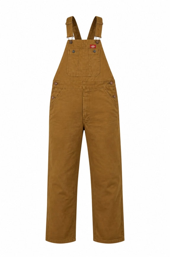 DICKIES WORKWEAR DUNGAREES BROWN WOMAN PRE OWNED XS