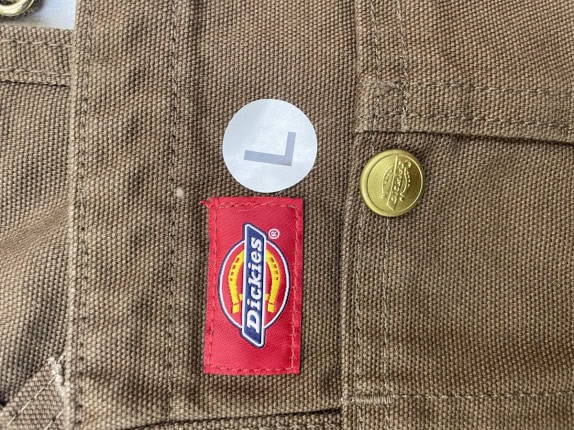 DICKIES SALOPETTE WORKWEAR BROWN MENS PRE OWNED L