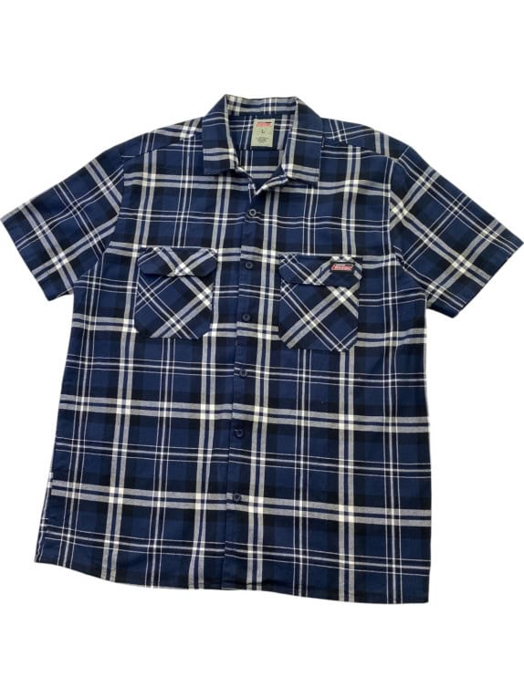 DICKIES ΠΟΥΚΑΜΙΣΟ ΚΑΡΟ SHORT SLEEVE NAVY ΑΝΤΡΙΚΟ PRE OWNED L