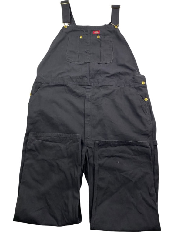 DICKIES salopette workwear vintage con logo nera unisex