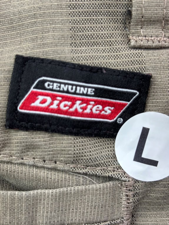 DICKIES BERMUDA WORKWEAR QUADRI KHAKI UOMO PRE OWNED L