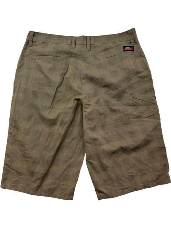 DICKIES BERMUDA WORKWEAR QUADRI KHAKI UOMO PRE OWNED L