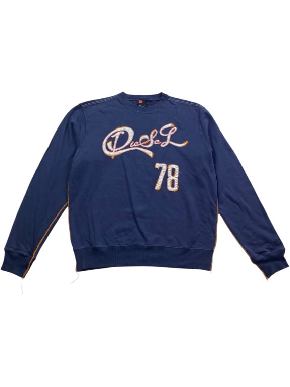 Diesel Φούτερ Vintage Logo 78 Μπλε Ανδρικό XL