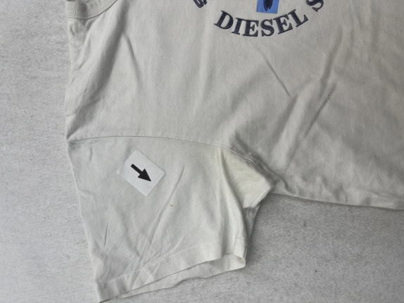 DIESEL GRAPHIC TEE MINIMAL OFF WHITE UNISEX PRE OWNED