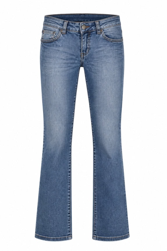 Y2K ENERGIE  JEANS BOOTCUT WASHED ΜΠΛΕ GYNAIKEIO  PRE OWNED S