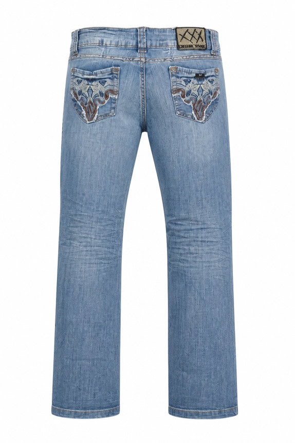 Y2K ENERGY  JEANS BOOTCUT WASHED BLUE WOMEN PRE OWNED S