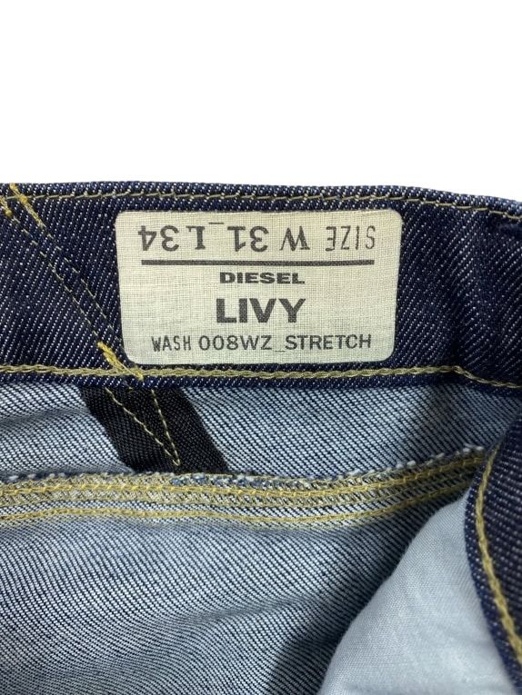 DIESEL JEANS LIVY SLIM FIT LOGO DARK BLUE WOMEN M