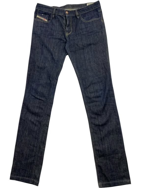 DIESEL JEANS LIVY SLIM FIT LOGO DARK BLUE WOMEN M