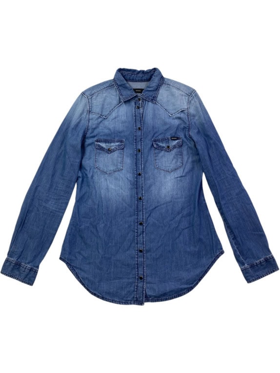 DIESEL ΤΖΙΝ ΠΟΥΚΑΜΙΣΟ CLASSIC WASHED BLUE ΓΥΝΑΙΚΕΙΟ PRE OWNED M