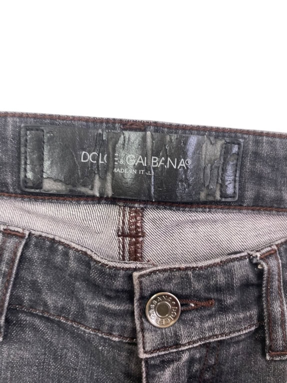 Dolce & Gabbana Jeans Distressed Vintage Logo Γκρι Ανδρικό S