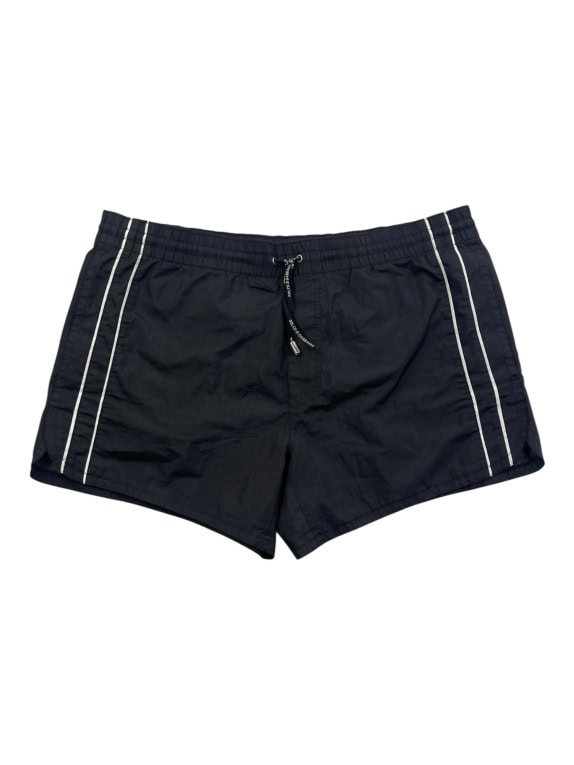 DOLCE & GABBANA SWIM SHORTS SIDE STRIPE LOGO BLACK MEN'S XL