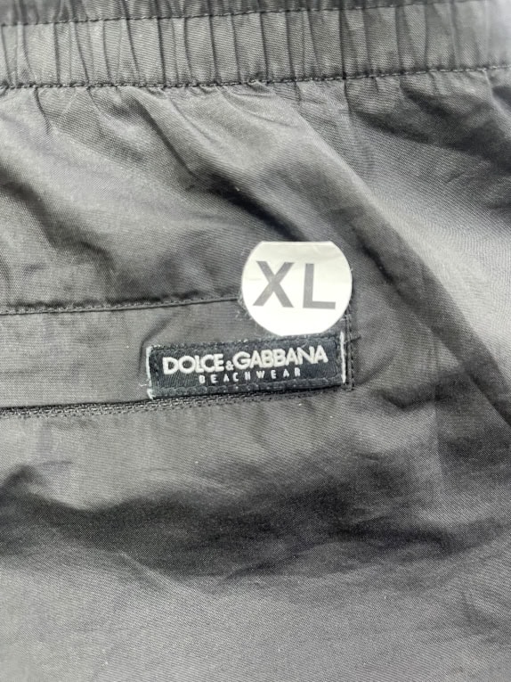 DOLCE & GABBANA SWIM SHORTS SIDE STRIPE LOGO BLACK MEN'S XL