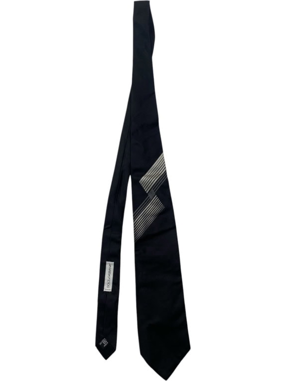 DOLCE GABBANA ΓΡΑΒΑΤΑ MINIMAL ΜΑΥΡΗ ΑΝΤΡΙΚΟ PRE OWNED