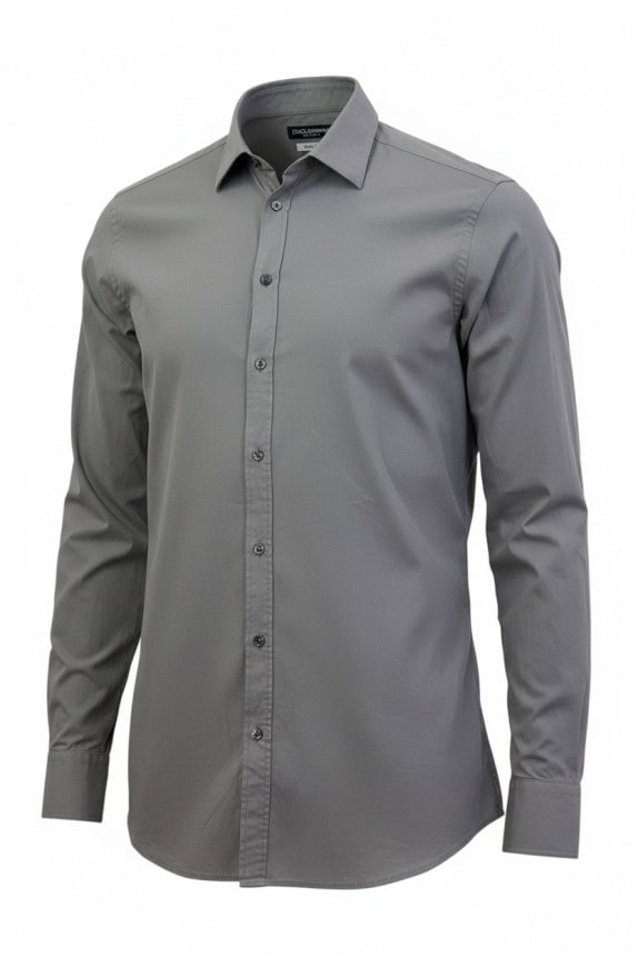 DOLCE GABBANA CAMICIA MINIMAL GRIGIA UOMO PRE OWNED L