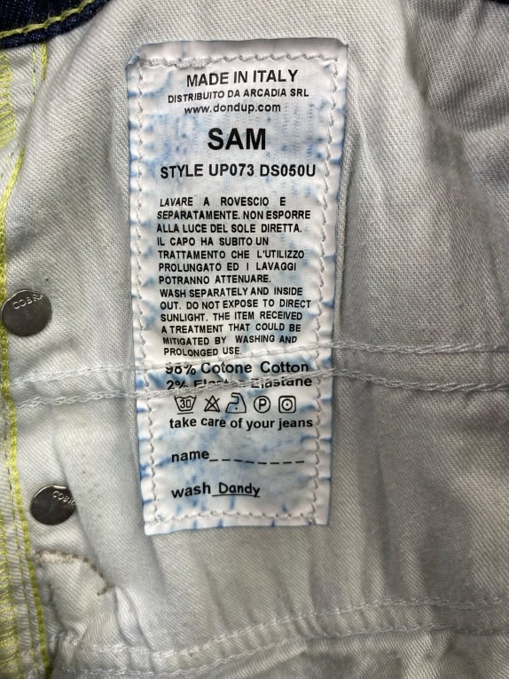 DONDUP ΒΕΡΜΟΥΔΑ DENIM CASUAL LOGO ΜΠΛΕ ΑΝΔΡΙΚΟ M